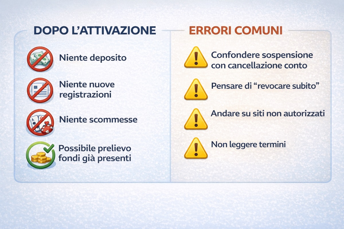 Autoesclusione: cosa succede dopo e errori da evitare