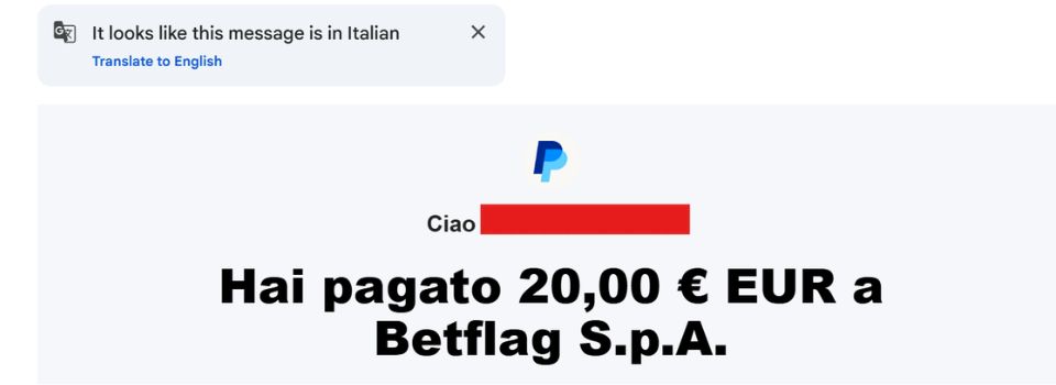 Esito del test