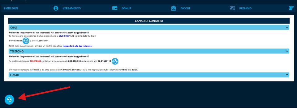 Test dell’assistenza clienti